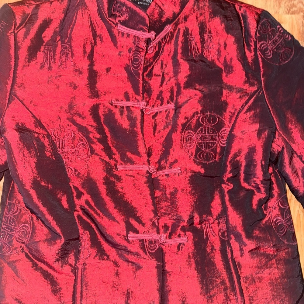 Elegant Red Women's Jacket - Picture 4 of 4